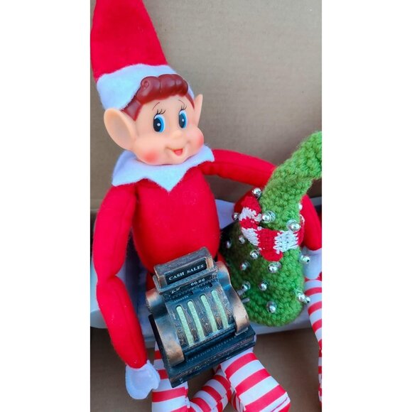 LitoMagic 12 Inch Christmas Elf Doll Bendable Boy for Fun Holiday Scenes Pranks - Picture 4 of 6